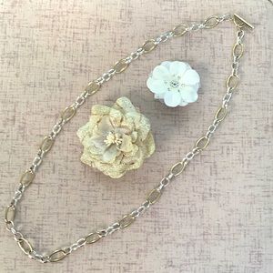 Liz Claiborne Gold & Silver toned Necklace